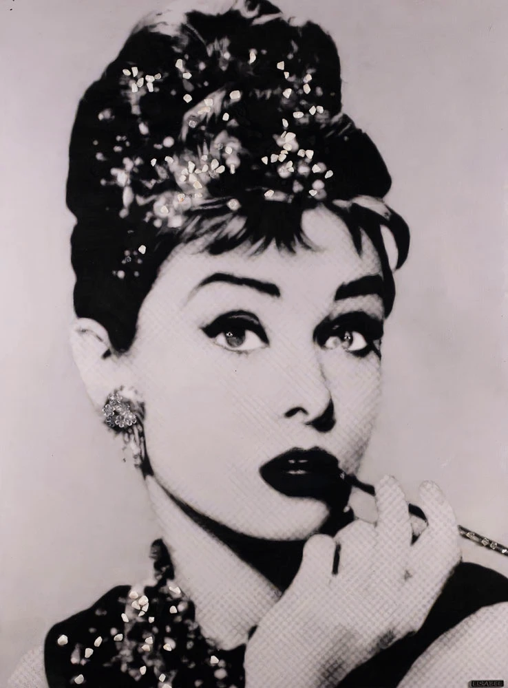 AUDREY HEPBURN B/W REPRO